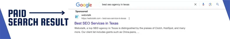 A image showing Best seo agency in TEXAS paid result on google search engine result page A image showing Best seo agency in TEXAS paid result on google search engine result page