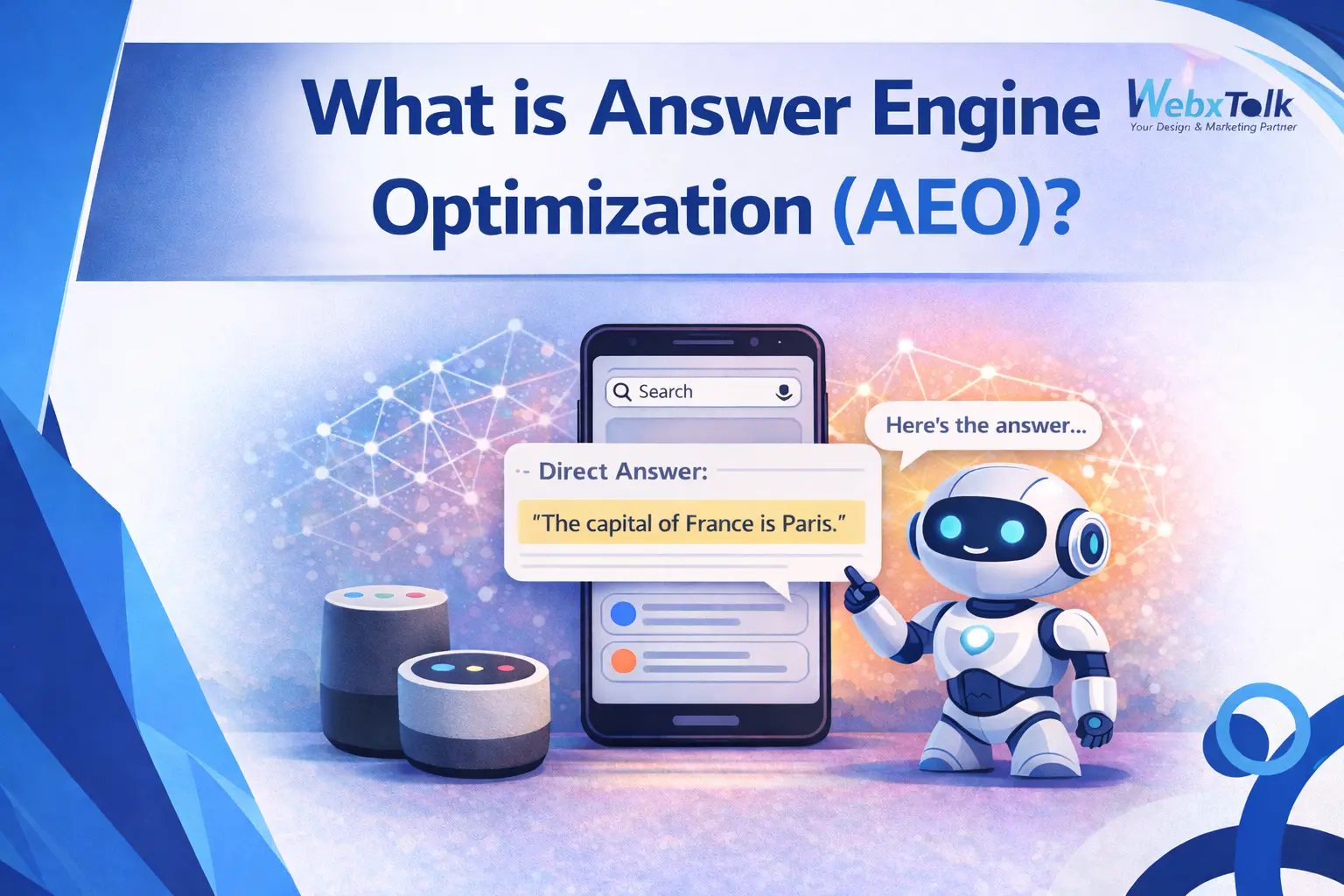 image of a blog and the topic is what is answer engine optimization
