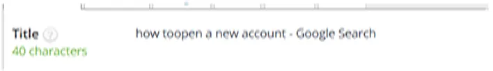 Showing how to open a new account as the title tag