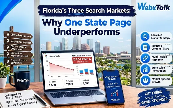A Florida SEO Strategy for reaching different search markets across the state, with insights on when to use state, regional, and city-specific pages.