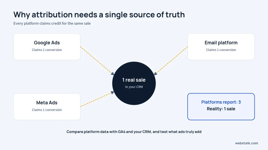 Marketing attribution across ad platforms