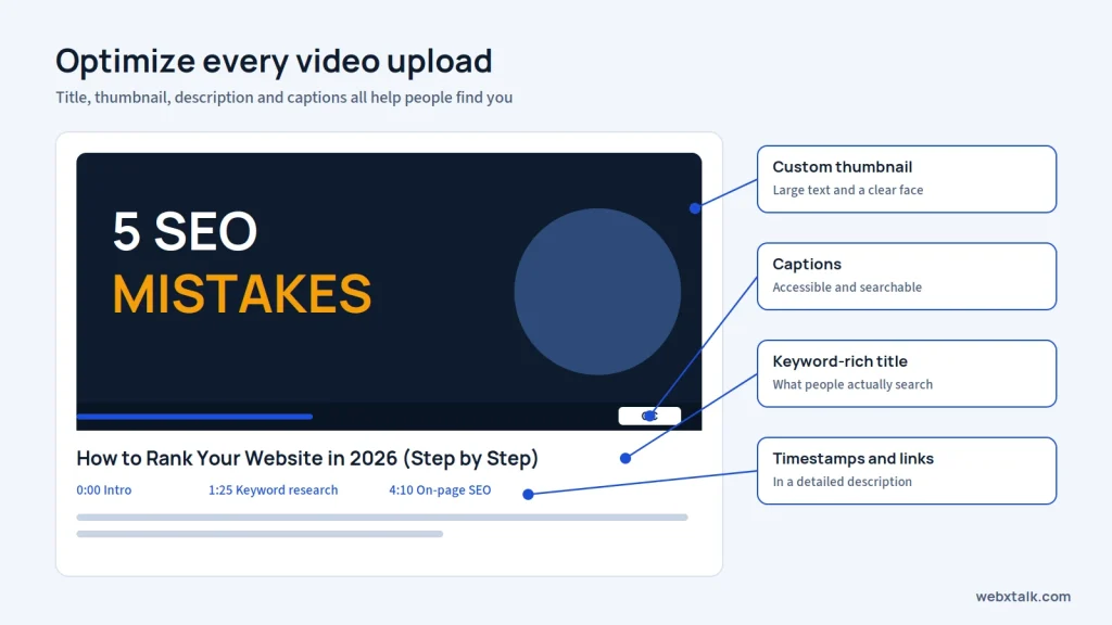 YouTube video SEO optimization example